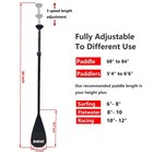 Sup Paddle - 3 Piece Adjustable Stand Up Paddle Board Paddle
