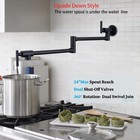 Havin Hv2202b Upside Down Design Pot Filler Faucet Wall Mount Matte Black