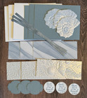 Stampin Up Greeting Card Kit  x4 W env  Seashells Beach Shimmer Paper Love You