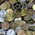 Set Of  90 Random Vintage Amusement Exonumia Tokens Lot 1 Lb Bulk