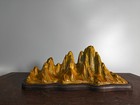  11101 beautiful Old Chinese Suiseki Bonsai Lingbi Stone--golden Mountain-art