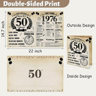 Large 50th Birthday Cards For Men Women  Vintage 1976 Happy 50th Birthday Greeti