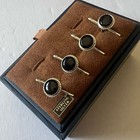 David Donahue Sterling Silver And Onyx Set Of 4 Shirt Studs Silver black New