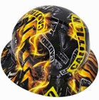 Full Brim Hard Hat Custom Hydro Dipped In Under Constuction Caution Cat Diesel