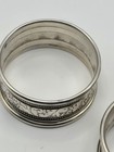 Alvin Sterling Silver Napkin Rings Set Of 3 Floral Scroll Vintage 66 47 Grams