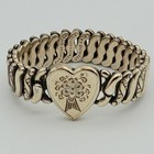Sweetheart Bracelet Bouquet Antique Vintage Heart Gf Expansion Gold On Sterling