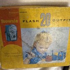 Vintage Kodak Brownie Starflash Outfit Camera Box W  Flash Bulbs Untested Read