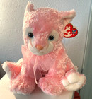 New Ty 2004 Beanie Buddy Carnation  w tysilk -pink Cat blue Eyes-mwmt Retired