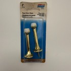 Lot Of 4 Vintage National Brass   Chrome Door Stops 3    4    Kickdown Hardware