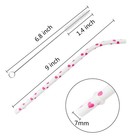 50 Pack Bent Reusable Straws  Bpa-free  9  Colorful Hard Plastic Stripe Drink   