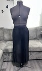 Rachel Zoe Black Pleated Long Skirt Size M High Rise A-line Chiffon Pull On