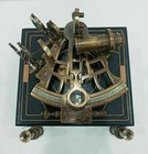 J scott Antique Sextant Nautical Brass Astrolabe Working Marine Vintage Box Gift