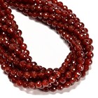 Carnelian Faceted Round Beads Size 4mm 6mm 8mm 10mm 12mm 15 5  Strand