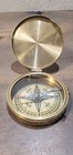 Antique Nautical Brass Finish Compass With Lid Vintage Mini Pocket Style Compass
