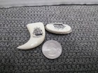 Resin Faux Whale Tooth Pendant   Brooch Scrimshaw  Sailing Ship Replica  bundle 