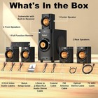 5 1 Channel Surround Sound System W  4  Subwoofer Bluetooth Arc