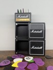 Marshall Miniature Amplifier Collectible Figurine Guitar Pick Holder Black Gold