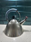 Alessi Tea Kettle Made In Italy Bird Whistle Flat Bottom Stainless Steel