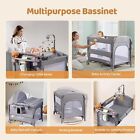 Joymor 9 In 1 Bedside Bassinet With Changing Table  Convert To Rocking Bassinet