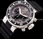 Invicta Men Grand Pro Diver Chronograph Silver Black Dial 52mm Strap Ss Watch