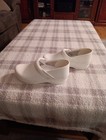 Dansko Professional Womens White Leather Slip On Clogs Shoes - Size 38