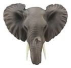 Ebros Safari African Bush Elephant Wall Bust Sculpture 9  H Noble Elephant