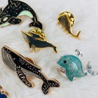 Humpback Killer Sperm Whale Enamel Lapel Pin Lot