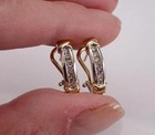 2ct Round Cut Lab Created Diamond Women s Hoop Earrings 14k Two Tone Gold Plated