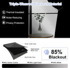 Stone Blue Blackout Curtains 63 Inch Length 2 Panels 80x63 Window Drapes Set