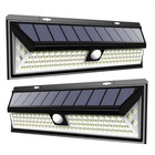2x 118 Led Solar Power Wall Light Outdoor Pir Motion Sensor Garden Security Lamp