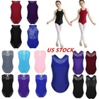 Us Kids Girls Ballet Dance Sleeveless Floral Lace Back Gymnastic Leotard Unitard