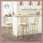 Set Of 3 Swivel Bar Stools Kitchen Counter Height Chair Leather Seat Adjustable