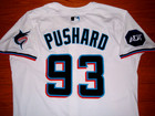 Miami Marlins Matt Pushard 2025 Game Used Worn Jersey  maine Black Bears 