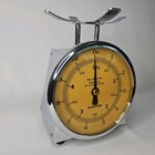 Vintage Salter Stainless Steel Kitchen Scale 11 Lb 5kg 7  Yellow Face Farmhouse
