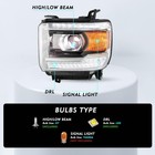 2014-2019 Sierra 1500 2500hd 3500hd Headlamp Led Drl Halogen Oe Replacement Pair