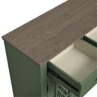 Maklaine 55  Vintage Kitchen Buffet Sideboard Cabinet W  Drawers - Green