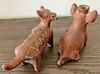 Aztec Dogs Of Colima Mexico Folk Art Red Clay Pottery Loyalty Companions