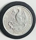2017 Queen s Beasts Red Dragon Of Wales 2oz 9999 Silver Coin Toning   Milk Spots