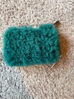 Brand New Teal Emerald Sherpa Zip Wristlet  Primecut Sherpa Wristlet  Clutch