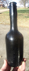 Scarce Black Glass Pontil Wynand Fockink Liquor Bottle 1850 s Era Clean L  k