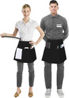 4 Pack Waist Aprons With 3 Pockets For Waiter Waitress Cooking Serving