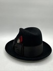 Vintage Byer Rolnick Resistol Self Conforming Melorol 990 Black Fedora Hat 6 7 8