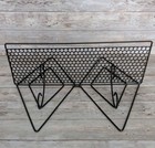 Vintage Mcm Atomic Metal Mesh Black Wall Shelf Mid Century Modern 1950s Retro