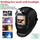 Solar True Color Auto Darkening Welding Helmet W light - Tig Mig Arc Protection