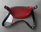 Coach Ruby Red Logo Mini Belt Bag Fanny Pack Crossbody Strap Zipper Accent