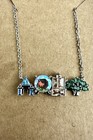 Silver Tone Park Icon Necklace Walt Disney World Castle