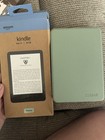 Amazon Kindle 11th Gen 16gb Matcha Green Ereader Bundle W  Matching Case No Ads