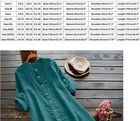 Plus Size Women Cotton Linen Baggy T-shirt Dress Ladies Casual Tunic Tops Blouse