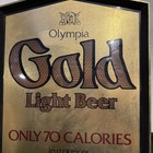 Rare Olympia Gold Light Beer Bar Lighter Sign 11x14 1970 s Vintage