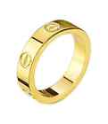 14k Gold Plated Ring Women Men Stainless Steel Free Gift Box Size 4-15 Us Seller